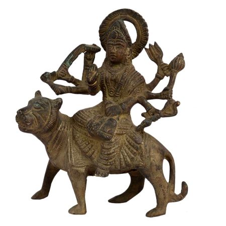 Brass Ashtabhuja Goddess Durga Statue