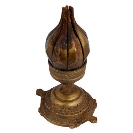 Brass Lotus Flower Candle Holder