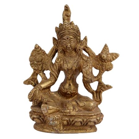 Beautiful Hand Crafted Brass Tara Devi Idol Statue