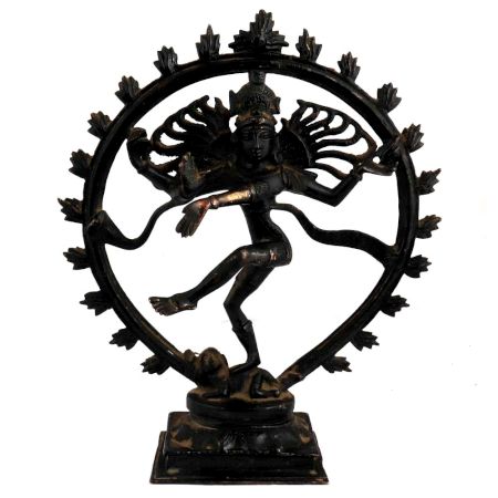 Black Brass Nataraja Lord Dancing Shiva Statue Showpiece