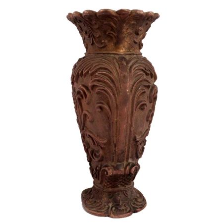 Decorative Brass Garden Planter With Embossed Vines Leaves Design