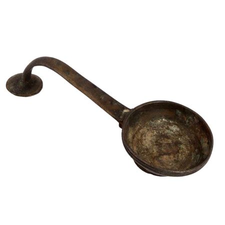 Hindu Brass Puja Dhoopakal with Curved Handle