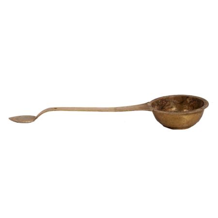 Brass Pooja Spoon With a Small Cup With Long handle