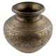 Brass Lota Pot Hand With Engraved With God Images And  Floral Motifs