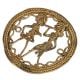 Brass Dhokra Round Wall Hanging Tribal Couple With Rope Design Border