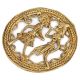 Brass Dhokra Wall Art Dancing Art With Lattice Ornamentation