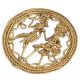 Round Brass Rural Dhokra Artwork Wall Hanging