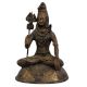 Brass Mahakal Shiva Meditating Statue On Lion Base