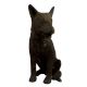 Hand Made Sitting Dog Statue With Lovely Fur Gifting Statue