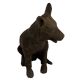 Hand Made Sitting Dog Statue With Lovely Fur Gifting Statue