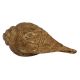 Carved God Image Brass Shankh Conch Shell Showpiece
