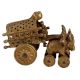 Carved Design Brass Bullock Cart DÃ©cor Showpiece