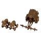 Carved Design Brass Bullock Cart DÃ©cor Showpiece