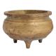 Brass Round Brass Planter Pot On Three Legs
