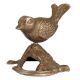 Brass Wren On A Branch Showpiece With Silver Finish