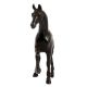 Brass Galloping Horse Statue In Black Finish