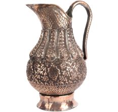 Islamic Copper Jug With Repousse Floral Pattern