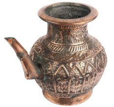 Copper Floral Engraved Islamic Style Holy Water pot