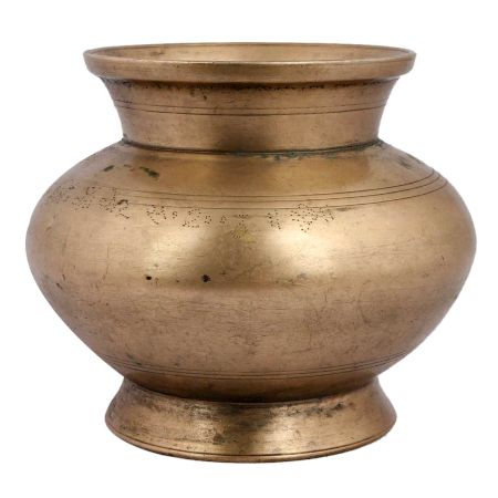 Handcrafted Used Brass Water Pot