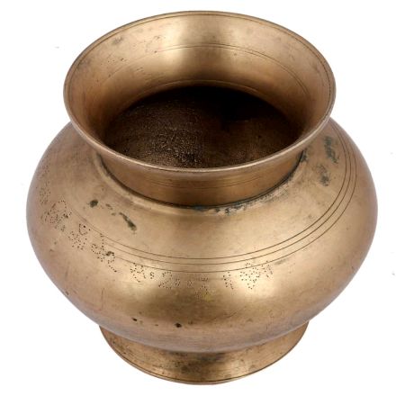 Handcrafted Used Brass Water Pot