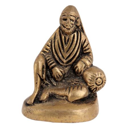 Brass Statue Of Shirdi Sai Baba Sitting Position