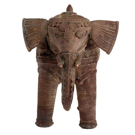 Tribal Brass Elephant Standing For Gifting And Decoration