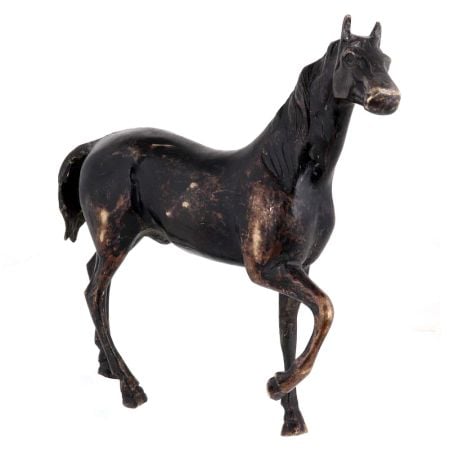 Indian Black Galloping Horse For Home Decoration