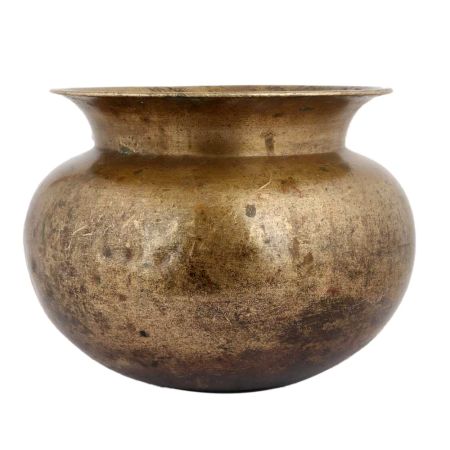Brass Hindu Worship Water Pot Round Shape