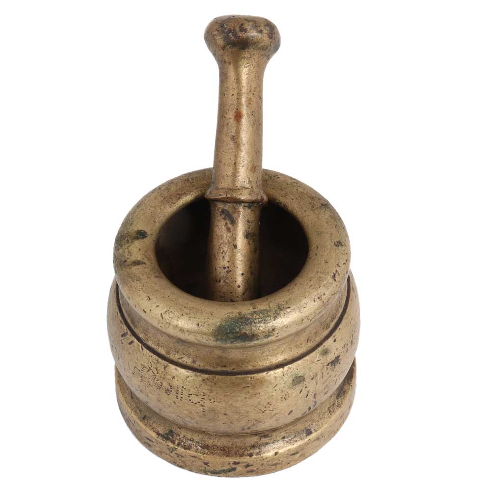 Brass Mortar And Pestle Masala Spice Herbs Masher