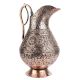 Hand Carved Copper Floral Design Water Jug
