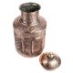 Hand Carved Floral Motifs Copper Jar with Lid