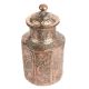 Copper Jar Canisters Hand-Embossed with Floral Motif