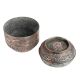 Cylindrical Repousse Copper Jar Canister With Lid