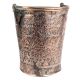 India Copper Bucket With Repousse Floral Motifs