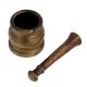 Brass Hamam Dasta Mortar And Pestle Set