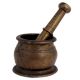 Traditional Brass Mortar Pestle Spice Herb Grinder