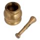 Brass Handmade Mortar And Pestle Or Indian Hamam Dasta