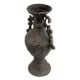 Black Brass Urn Shaped Vase With Decorative Handles