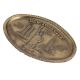 Brass Oval Tray Engraved Statue Of Liberty For Art Lovers