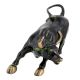 Brass Raging Bull Statue In Black Finish