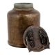 Brass Jar Storage Canister With Swing Handle On Lid