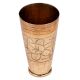 Authentic Brass Lassi Cup With Carved Flower Design