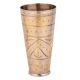 Golden Brass Etched leaves Tall Punjabi Glass