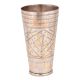 Brass Lassi Glass With Diamond Border And Leaf Engraved Inside Design