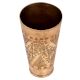 Brass Lassi Glass Etched With Abstract Design