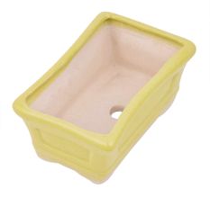 Yellow Rectangular Ceramic Pot