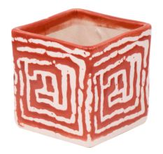 Red Maize Square Ceramic Pot Planter