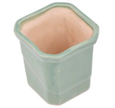 Sage Green Ceramic Pot With Square Mouth