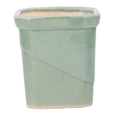 Sage Green Ceramic Pot With Square Mouth