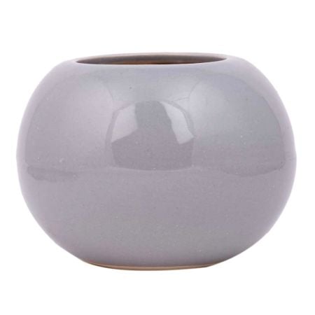 Light purple Round Shape Ceramic Pot